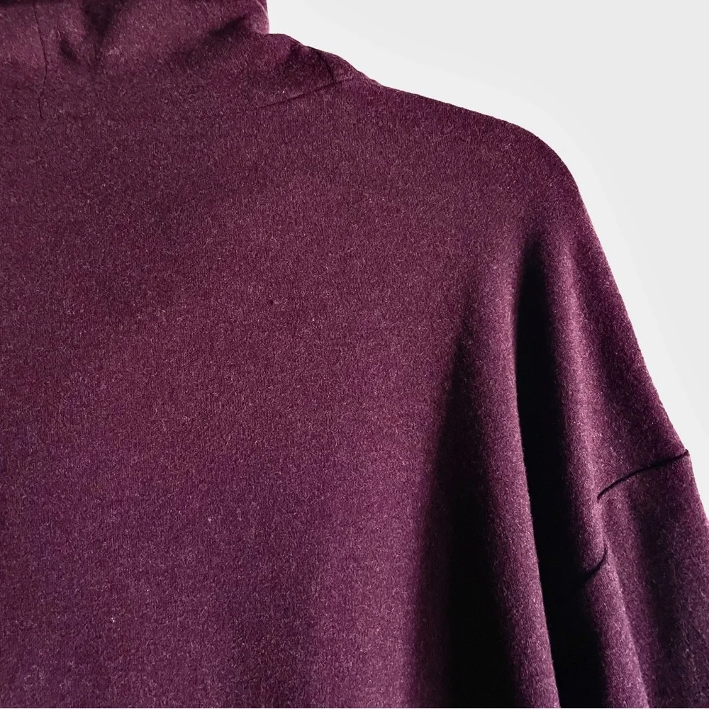 J. Crew Cowlneck Pullover in Cloudspun Yarn in Heather Burgundy Size S NWT
